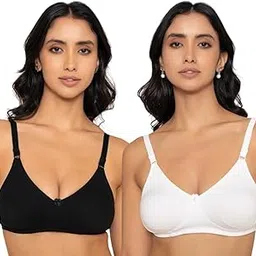 inkurv Encircled Side Support Shaper Wirefree Cotton Everyday Bra for Women and Girls | Full Coverage | Non Padded | Seamless | Sag Lift Support Bra- Delphia Combo of 2-picture-12