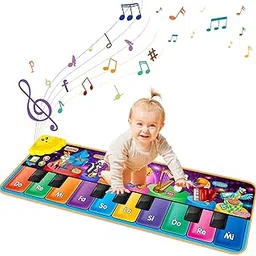 MR.TN Kids Music Piano Mat, 26x7 In, 24 In, Soft, Portable, Dance, Music, Piano, Keyboard, Rug, Toy, Gift, 1-5 Years, Multicolor, Rainbow Theme-image-16