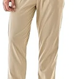 Men Casual Trousers | Relaxed Fit with Textured Pattern & Turned-Up Hem | Viscose Blend & Medium Stretch Fabric for Everyday Comfort & Style-image-42