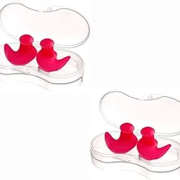james international Silicone Earplugs for Swimming Bathing and Sleeping, Professional Reusable Silicone Swim Earplugs for Adult and children Swimmers, Watersports, Shower, Bathing, Scuba diving (Red)-picture-35