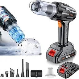 Tadatmay 4 in 1 Cordless Vacuum Cleaner with High Power Suction Handheld Car Vacuum Wireless | 4 in 1 Vacuum with One Batteries Long Endurance, 18.5v/120w Mini Cleaner for Car, Home, Office, Pet-image-98
