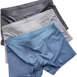 asjar Men’s Smooth Fit Boxer Briefs Quick Dry, Breathable and Stretchable Underwear (Pack of 3) (M) Multicolor-picture-12