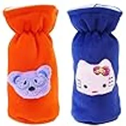 MW PRINTS Soft Plush Stretchable Baby Feeding Bottle Cover, Easy to Hold with Attractive Cartoon| Suitable for 60-125 ML Bottle Cover, (Pack of 6)-image-88