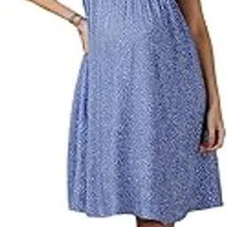 Women's Rayon Maternity Dress/Pregnancy Dress/Easy Breastfeeding Dress/Western Dress with Zippers for Nursing Pre and Post Pregnancy-image-56