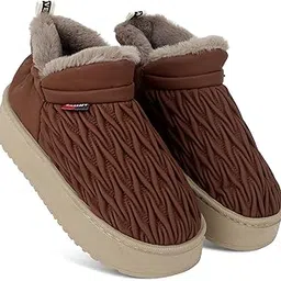 cassiey Women's Comfortable Indoor/Outdoor Winter Fur Snow Boot |Womens Slip on Thick Sole Shoes-picture-41