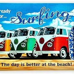 Eazywagon Decorative Retro Metal Signs Wall Plate – 12x8 Inch (Volkswagan Surfing) | Weatherproof Vintage Metal Sign Plate for Cafe, Home, Bar, Garage | Decorative Wall Hanging Sign Board-picture-38