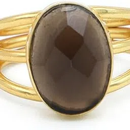 dua Smoky Quartz Ring – Sophisticated Brown Gemstone Statement Ring-picture-35