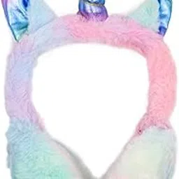 fashiol Winter Earmuffs Outdoor Wear Soft Faux Fur Plush Ear Warmer Unicorn Designed Foldable Windproof Woolen Warm Ear Muff For Kids to Adults | Suitable for 5 years above kids (Free Size)-picture-23