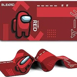 Mouse Pad for PC Gaming Laptop Large Size - Gaming Mousepad with Smooth Surface Designer - for Office, Work from Home - Non Slip Rubber Base - 11in x 23 in Large Desk Mat (RED, 11x23)-picture-25