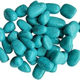 AR GEMS Natural Turquoise Firoza 200 gmTumble Stones for Reiki Healing Crystal Stone Blue Turquoise Firoza Tumbled Gemstones Products for Vastu Correction-image-57