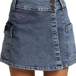 bene kleed Denim Cargo Skirt for Women Regular Fit Skort-picture-14