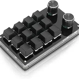 12 Keys Programmable Keyboard,Multifunctional USB Mechanical Gaming Keyboard,One-hand Macro Mechanical Keyboard with Memory Function,for Editing,Gaming,Industry,Office,Speculate in Stocks, Green-image-64