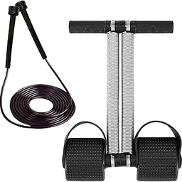 Skipping Rope & Dubbell Spring Tummy Trimmer for Men & Women for Weight Loss Fitness & Lightweight Ideal for Home & Gym Workouts-picture-18