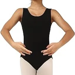 IKAANYA Girls Tank Scoop Neck Leotard or Bodysuit - Ideal for Ballet, Dance, Gymnastics, Yoga, Performance-picture-13