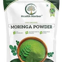 Health Harbor Organic Moringa Powder 200g | Pure Drumstick Leaves | Superfood for Energy, Immunity & Digestion | Plant Protein & Antioxidants | Certified Organic Moringa Oleifera-picture-33