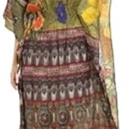 aadiyo Women's Printed Kaftan | V Neck Printed Multicolor Kaftan for Women | Stylish Kaftan for Women | Free Size | ADO_Kaftan_Printed-picture-23