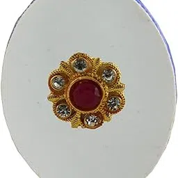 Handmade Fancy Stone stud Work Saree pin Brooch for Women Jewellery Latest Stylish Crystal Unisex Floral Shape Brooch for Women/Girls (sku-bro2644)-image-52