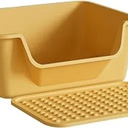 Creations Open Top Pet Litter Box Anti Splashing Cats Litter Pan for Kitty Cats Kitten YellowPet Supplies|Cat Supplies|Litter Boxes-picture-28