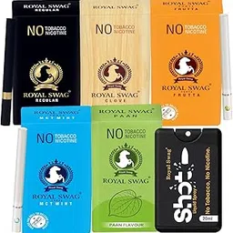 ROYAL SWAG Natural Herbal Cigarettes REGULAR, CLOVE, FRUTTA, MINT, and PAAN Flavour(50 Sticks) 100% Tobacco and Nicotine Free | Made in India(Non-Addictive)-image-75