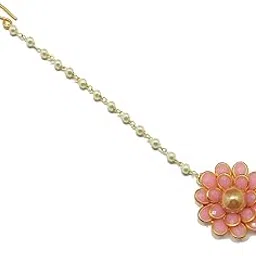 radhesh creation and jewellery Flower Style Exclusive Cute Maang Tikka-picture-17