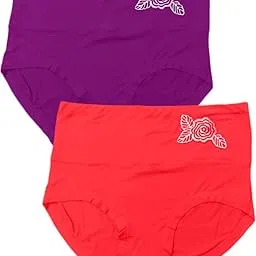 dressably Women's High Waisted Soft Hipster Panties – Soft, Breathable, Full Back Coverage, Stretchable Comfort Fit Underwear for Women (Pack of 2)-picture-14