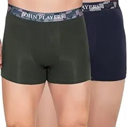 john players Pack of 2 Classic Cotton Trunks Underwear for Men with Sublimation Waistband-picture-53