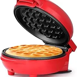 HOMENITY - Mini Waffle Maker 4 Inch- 350 Watts: Stainless Steel Dual Non-Stick Sides, Electric Iron Machine for Individual Belgian Waffles, Pan Cakes, Paninis or Other Snacks-picture-49