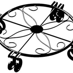 wowobjects® Bla Metal Potting Plant Bra et Multi-Function Anti-Rust Durable Steel Structure Round Plant Bra et-image-18