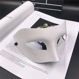 Partysanthe Man Woman Masquerade Mask for Halloween Christmas One Size Fits Most, White -1pc-picture-17