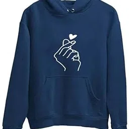 vfashionstore Stylish Pinch Women Jackets Girls Hoodie Printed Hooded Sweatshirt Baby Navy Blue BTS k Poop-picture-28