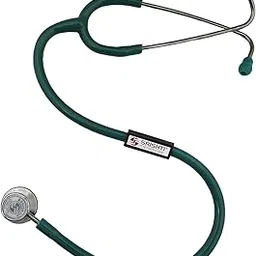 srishti stethoscope| Infant + SS| Brass Chrome Plated Metal Ring| High Acoustic Sensitivity (Green)-picture-34