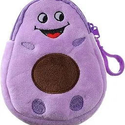 MYADDICTION Cute Kawaii Avocado Plush Coin Purse Schoolbag Pendant Hanging Decor Purple-picture-26