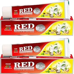Jagat Devsutra Dr. Trusted Ayurvedic HERBAL Red Toothpaste for Teeth Whitening & Cold Breath - 100% Natural Formula, No Fluoride & Artificial Colours - Pack of 2 (125g x 2)-picture-12