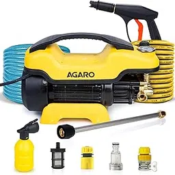 Supreme Plus Pressure Washer, Car Washer, 2200 Watts Motor, 8L/Min Flow Rate, 140 Bars, Adjustable Pressure Regulator, 8M Outlet Hose, 4M Power Cord, Car, Bike & Home Cleaning, Yellow-picture-14