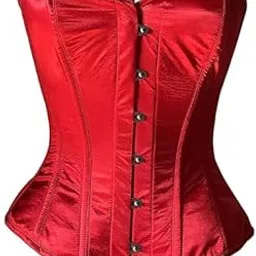 Royal Red Women's Overbust Steel Boned Corset-image-0