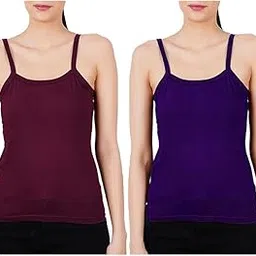 Fox World Womens Cotton Folding Strap Slip Camisole Pack of 2-picture-36