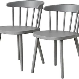 Creative Set of 2 Grey Polypropylene Dining Chairs with Ergonomic Backrest and Sturdy Legs – Single Moulded Frame for Modern, Comfortable Seating. | (Pack of 2) (Grey)-image-24