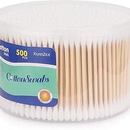 Premium 500 Count Double Round Buds Generic Cotton Swabs by XumZee: Finest Quality Cotton Heads With Nature Bamboo Sticks, Cruelty-Free and Organic Cotton Swabs-picture-43