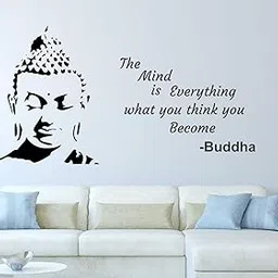 INKFENCE 115 cm Wall Decal Sticker Motivational Buddha Quotes Wall Stickers Self Adhesive Sticker (Pack of 1)-picture-48