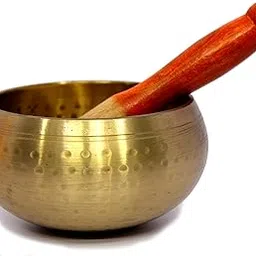eSplanade - 5 inches - Singing Bowl Tibetan Buddhist Prayer Instrument With Striker Stick | OM Bell | OM Bowl | Meditation Bowl | Music Therapy (gold)-picture-20