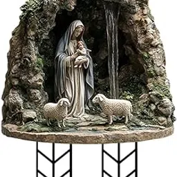 myaddiction Christmas Acrylic Yard Stake Virgin Mary and Jesus Garden Sign for Christmas-picture-21