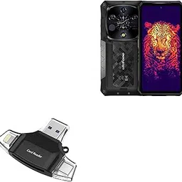 Smart Gadget Compatible with Ulefone Armor 28 Ultra Thermal - AllReader SD Card Reader, microSD Card Reader SD Compact USB - Jet Black-picture-23