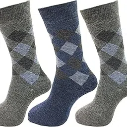 rc. royal class Men's Calf Length Towel Thick Woolen Warm Socks (Multicolour, Free Size) - Pack of 3-picture-34