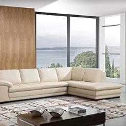 ES ESPINHO Natasha Solid Sal Wood Leatherette Upholstered 5- to 6-Person Sofa Right Hand Side Facing Modular, Sectional, Corner L Shape Sofa Set For Living Room, Beige Color-image-31