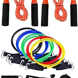 Dr Pacvu Body Workout Sports Equipment’s| Pack of 3 Workout Combo| Athletes Choice Body Fitness| 1x 11 in 1 Resistance Band| 2X Jumping Skipping Rope|Home Gym and Exercise Kit, Trusted by DR.Orange-image-59