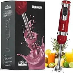 Goldmedal Storm 600W Dual Speed Hand Blender - Red, Pack of 1, Low Noise And Low Vibrations, with Speed Regulator-picture-30