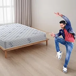 Repose Eyelidz Standard Top Sky Blue Double Pocketed Spring Mattress - 75"x48"x6"-picture-31