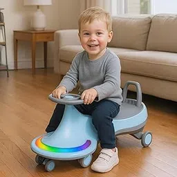 PANDAORIGINALS Musical with Lights Plasma car Ride On for Kids, Baby Car, Ride On Magic Car for Kids 2 to 8 Years Boys Girls (Blue Musical)-picture-47