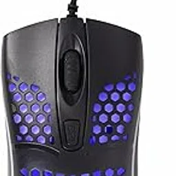 Zebion Jazzy Wired Gaming Mouse with Honeycomb Design, RGB Led Lights, Adjustable DPI 800/1000/1800, Lightweight and Ergonomic Design with Comfortable Feel, 1 Year Warranty, Black Color-picture-32