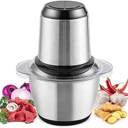 Harions Stainless Steel Food Processor Blender With 2L/3L Glass/Stainless Steel Bowl,Home Kitchen Food Meat Onion Chopper With 2 Speeds Control & 4 Blades-picture-28